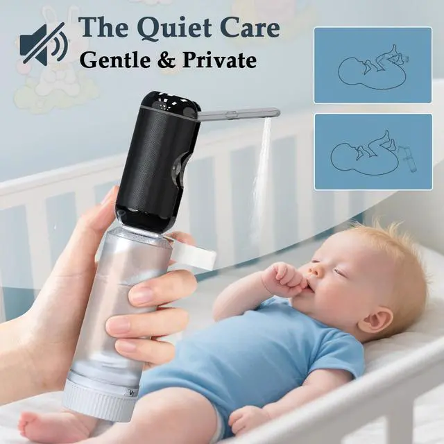 Alt view image 3 of 7 - Portable Bidet for Travel, Rechargeable Waterproof Sprayer, Black | Portable Rechargeable Travel Bidet Sprayer Fits Various Water Bottles, Waterproof High Pressure Handheld for Personal Hygiene