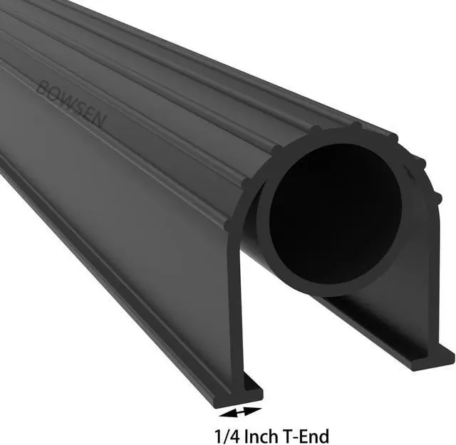 Alt view image 3 of 7 - Garage Door Bottom Seals Weatherproof Weather Stripping Threshold Buffering Sealing High Performance EPDM Rubber Resistance Gasket Black 1/4 Inch T-End, 16FT Long