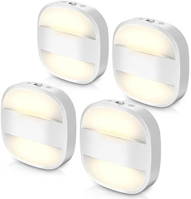 Main image of Night Lights Plug Into Wall,4 Pack Foldable Night Light | Portable Dimmable Mini Nightlight with Dusk to Dawn Sensor,3000K Ideal Travel Night light for Bedroom Stairs Hallway