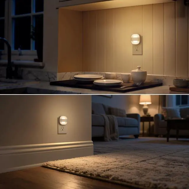 Alt view image 7 of 7 - Night Lights Plug Into Wall,4 Pack Foldable Night Light | Portable Dimmable Mini Nightlight with Dusk to Dawn Sensor,3000K Ideal Travel Night light for Bedroom Stairs Hallway