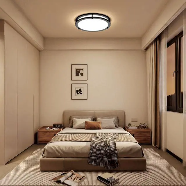 Alt view image 7 of 7 - LED Ceiling Light with Remote 13 Inch Flush Mount Ceiling Light Fixture, 24W 3000K-6000K Adjustable Color Temperature, Dimmable Lighting Fixtures for Kitchen Bedroom Hardwired Installation