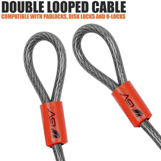 Alt view image 5 of 7 - Heavy-Duty 15FT Security Cable with Loops - 10mm (3/8 Inch) Cut-Resistant Braided Steel Cable - Versatile & Weatherproof - Security Chain for Padlock, Chain Lock, Wire Lock