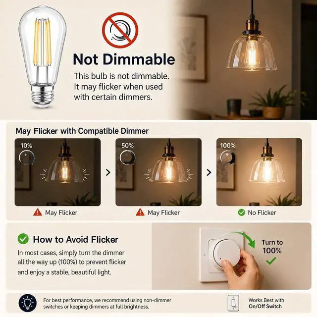 Alt view image 4 of 7 - LED Light Bulbs 60W Equivalent, 4000K Natural White, Shatterproof Clear Plastic, E26 Medium Base,CRI 90+, Glass-Look Filament Bulbs for Table Lamps, Ceiling Fixtures & Home Lighting, 6 Pack