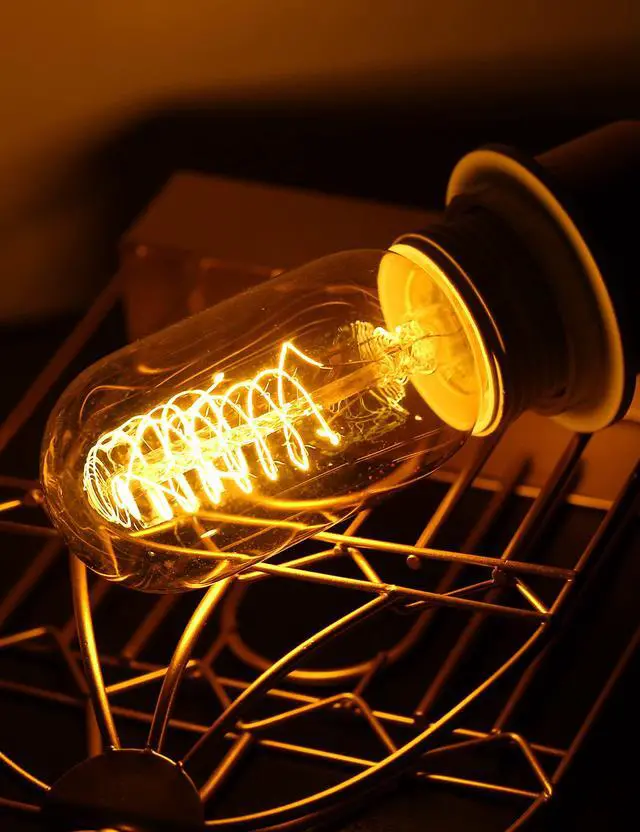 Alt view image 4 of 7 - Edison Bulbs, Light Bulbs, Incandescent, Warm White, 40 Watt | Amber Glass, T45, 110-130 Volts, E26/E27 Base Incandescent Dimmable Decorative Antique Filament Light Bulbs, 4 Packs