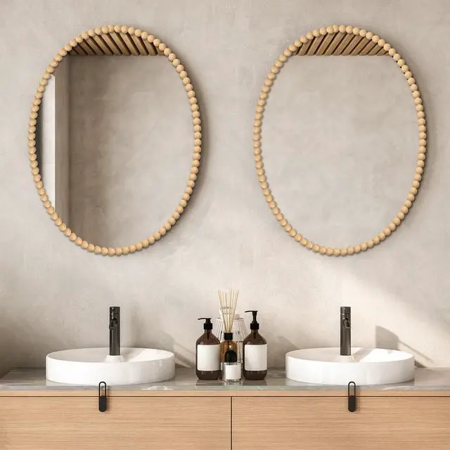 Alt view image 3 of 7 - Flexible Molding Trim Peel and Stick for Walls Decorative Bead Pearl DIY Wall Trim for Bathroom Mirror Frame Border Backsplash Ceiling Cabinet TV Wall Edge(Wood,10ft /15 mm)