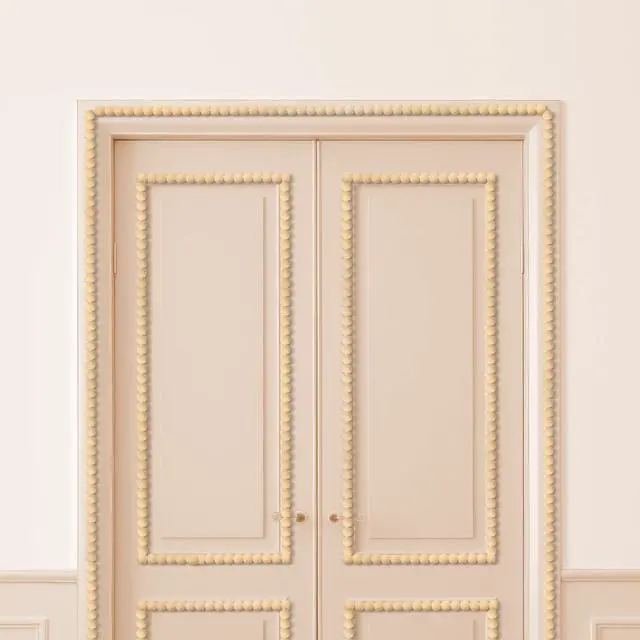 Alt view image 5 of 7 - Flexible Molding Trim Peel and Stick for Walls Decorative Bead Pearl DIY Wall Trim for Bathroom Mirror Frame Border Backsplash Ceiling Cabinet TV Wall Edge(Wood,10ft /15 mm)