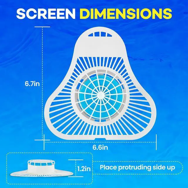 Alt view image 3 of 7 - 12 Pack Urinal Deodorizer Screen, Urinal Cakes with Anti-Splash Filter Odor Protection, Urinal Deodorizer for Men Bathroom Airport Office Mall Hotel(Ocean Breeze Scent)