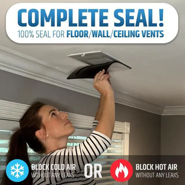 Alt view image 4 of 7 - Powerful Magnetic Vent Covers (3-Pack) that Will Never Fall Off (Upgraded Design) - for Sealing Floor/Wall/Ceiling Registers of Width 5.25" to 6", Length 11.25" to 12" | Vent Not Included | White