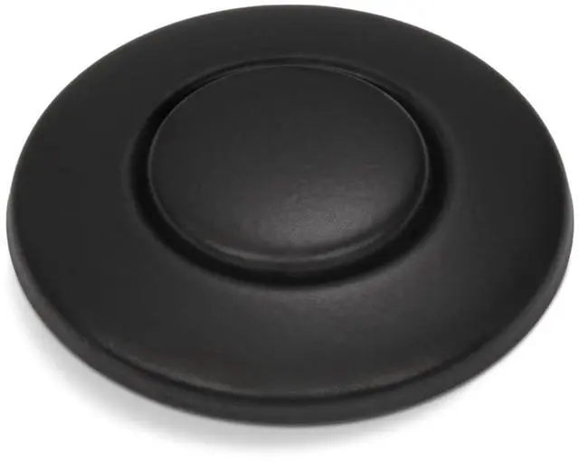 Main image of STC-MTBLK Push SinkTop Switch Button, Matte Black