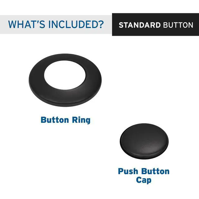 Alt view image 2 of 7 - STC-MTBLK Push SinkTop Switch Button, Matte Black