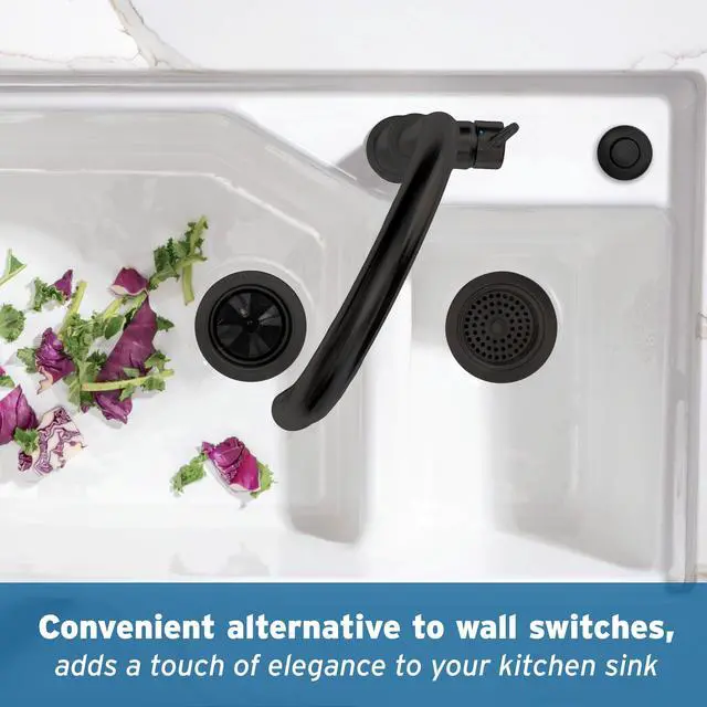 Alt view image 3 of 7 - STC-MTBLK Push SinkTop Switch Button, Matte Black