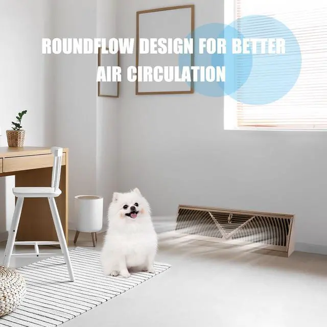 Alt view image 6 of 6 - 2 Pack Baseboard Register Vent 18 Inch Duct Opening Size Vent Covers for Home Floor Diffuser Wall Corner Baseboard Air Covers, Smooth Air Adjust Lever, Easy Install, Brown