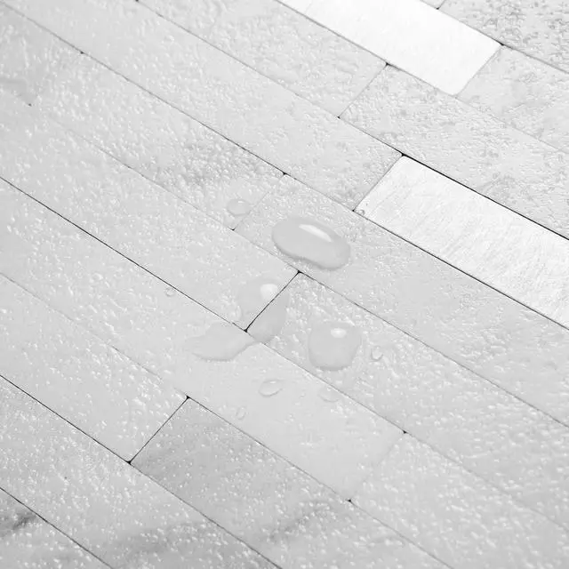 Alt view image 3 of 5 - 20 Sheets Faux Stone Peel and Stick Backsplash, White Marble Look PVC Wall Tiles Stick on Backsplash for Kitchen