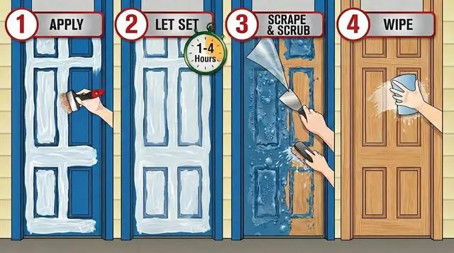 Alt view image 3 of 7 - Paint & Varnish Stripper Gel, Safe Wood & Metal Stripper, 1 Qt | Water-based paint & varnish stripper gel. Removes paint, varnish, stain, lacquer & polyurethane from wood, metal & brick