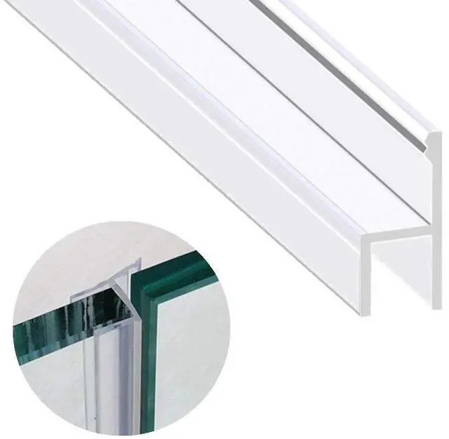 Main image of Shower Glass Door Seal Strip, 120 Inch Silicone Soft Shower Door Sweep to Stop Leaks, Frameless Seal Strip