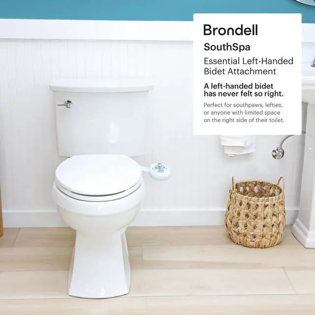 Alt view image 2 of 7 - Bidet Left Hand Bidet Attachment SouthSpa Dual Nozzle - control panel on left side - Dual Positionable Nozzles for front and rear wash, LH-12