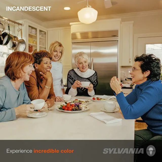 Alt view image 3 of 6 - Sylvania Incandescent G25 E26 Globe 40 Watt Vanity Light Bulbs, 6 Pack | Medium Base Globe Bulbs for Bathroom, Dimmable Type G Round Vanity Bulbs 40W, 130V Clear Warm White