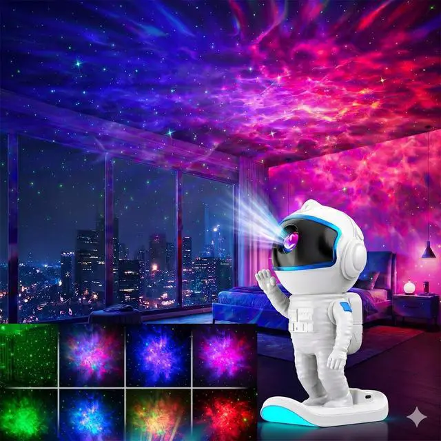 Alt view image 4 of 7 - Astronaut Galaxy Projector, Star Night Light for Kids Bedroom | Galaxy Light Projector with Timer Remote, Teen Girls Gifts Trendy Stuff for Boys Adults Christmas Birthday Room Decor
