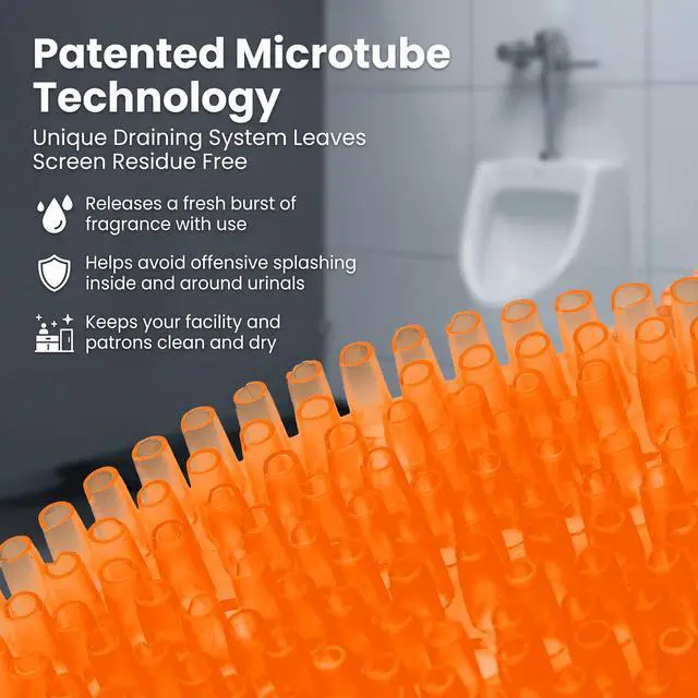 Alt view image 3 of 7 - AWSFUS231-BX Splash Free Urinal Screen, Citrus Grove, Light 0.22 lb., 8" Height, 6" Width, Orange (Pack of 10)