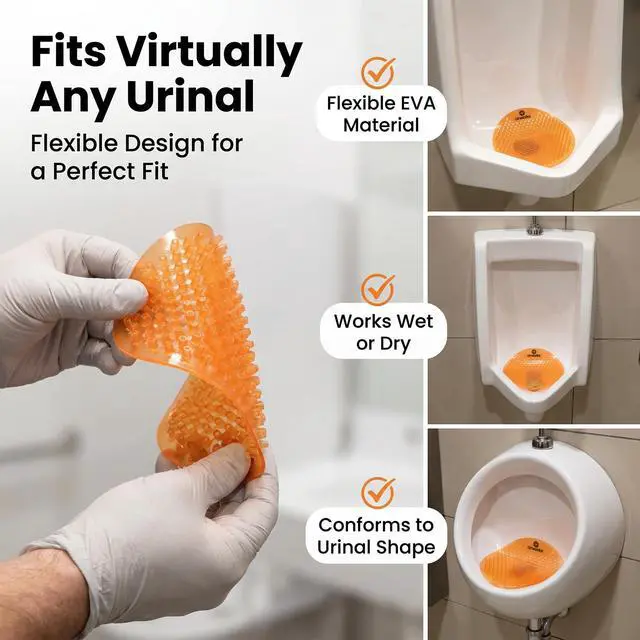 Alt view image 5 of 7 - AWSFUS231-BX Splash Free Urinal Screen, Citrus Grove, Light 0.22 lb., 8" Height, 6" Width, Orange (Pack of 10)