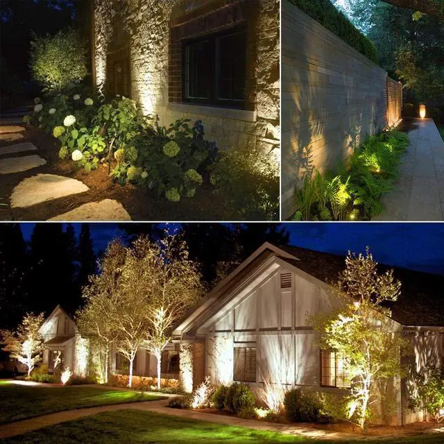Alt view image 7 of 7 - 4 Pack Outdoor Landscape Lighting with Transformer, LED Spot Lights | Low Voltage Outdoor Yard Lighting, Extendable, IP65 Waterproof Landscape Ground Lights for Garden, Trees & Pathway