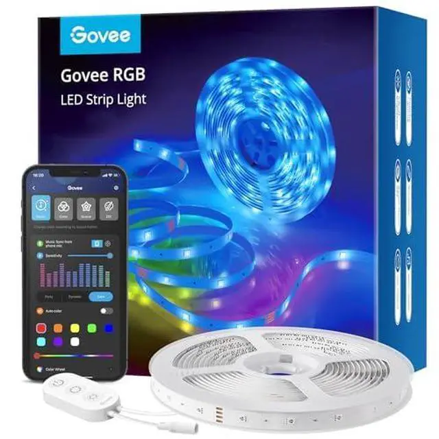 Alt view image 2 of 7 - Smart RGB LED Strip Lights 16.4ft, Work with Alexa, Google Assistant | APP WiFi Control, 16 Million Colors, DIY Mode, 64 Scene Modes, Music Sync, LED Lights for Bedroom, Home Decor