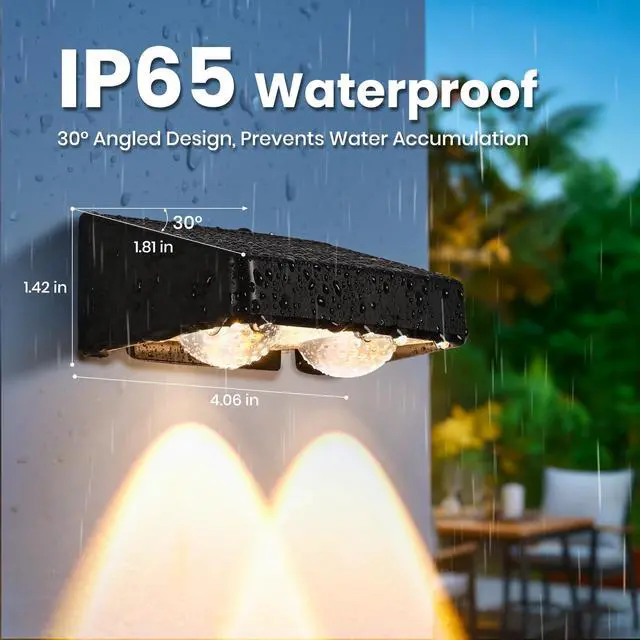 Alt view image 5 of 7 - Solar Fence Lights Outdoor, Color Changing, Waterproof IP65, 16 Pack | 11 Modes, 9 Colors 50 LM Solar Lights Waterproof with LED Focus Lens for Wall Backyard Deck Patio Porch Step Pool Decor