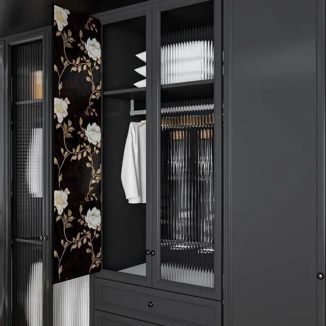 Alt view image 7 of 7 - Vintage Dark Black Golden Floral Wallpaper Peel and Stick 17.5"x393" | Self Adhesive/Removable/Waterproof/Thick Vinyl Contact Paper for Bathroom Bedroom Shelf Cabinet Drawer,Prepasted,Easy Peel