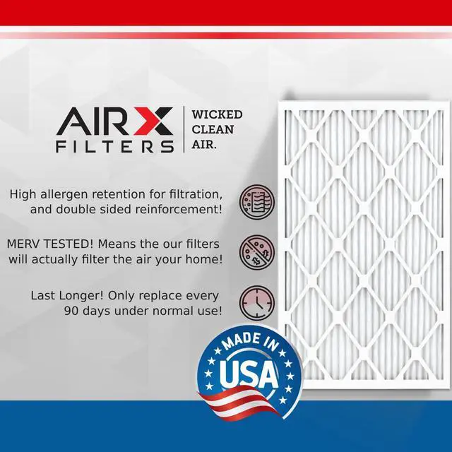Alt view image 3 of 4 - 15x25x1 Furnace AC Filter MERV 11 Allergy 6-Pack | MERV 11 Allergy filter captures dust, pollen, and pet dander for cleaner air; fits 15x25x1 systems; 6-pack, made in the USA