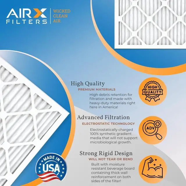Alt view image 4 of 4 - 15x25x1 Furnace AC Filter MERV 11 Allergy 6-Pack | MERV 11 Allergy filter captures dust, pollen, and pet dander for cleaner air; fits 15x25x1 systems; 6-pack, made in the USA