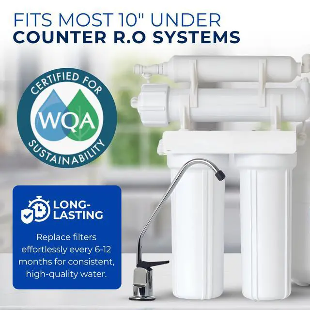 Alt view image 6 of 6 - Universal 4-Stage Under Sink Reverse Osmosis Replacement Filter Kit | Replace Every 6-12 Months for Pure, Refreshing Water