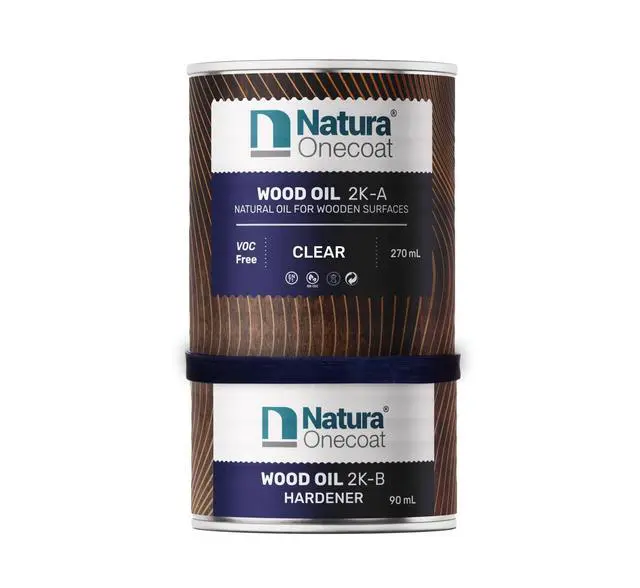 Main image of Wood Stain Oil - 200 ft² - 360 ml, Clear Wood Finish for Interior Furniture & Floor - Linseed Wood Oil - Fast-Drying - Environmentally Friendly-Extra Durable Hard Wax Oil-VOC-Free