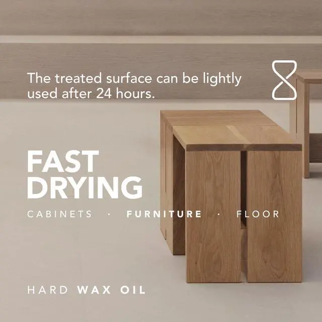 Alt view image 5 of 7 - Wood Stain Oil - 200 ft² - 360 ml, Clear Wood Finish for Interior Furniture & Floor - Linseed Wood Oil - Fast-Drying - Environmentally Friendly-Extra Durable Hard Wax Oil-VOC-Free