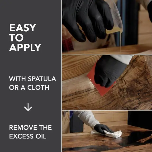 Alt view image 7 of 7 - Wood Stain Oil - 200 ft² - 360 ml, Clear Wood Finish for Interior Furniture & Floor - Linseed Wood Oil - Fast-Drying - Environmentally Friendly-Extra Durable Hard Wax Oil-VOC-Free