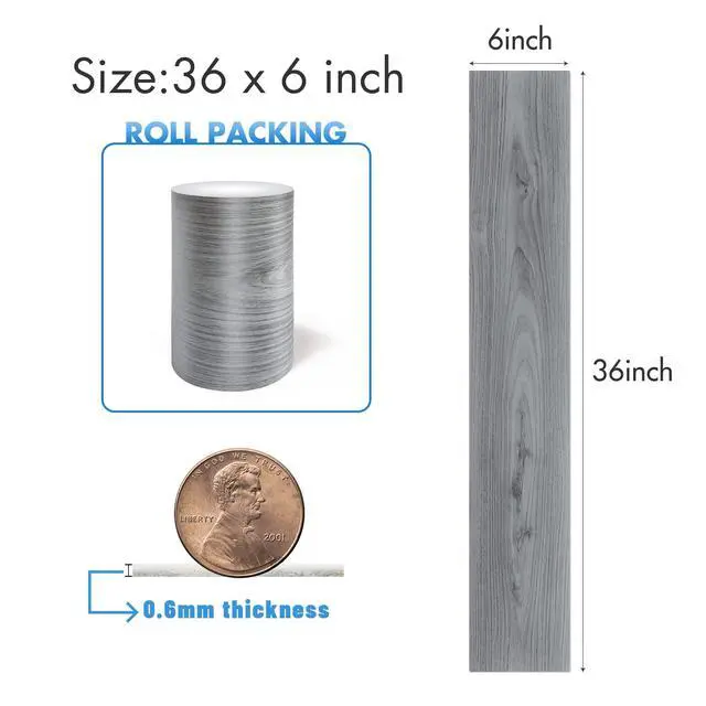 Alt view image 2 of 7 - Peel and Stick Floor Tile, Waterproof Vinyl Plank Flooring | 36-Pack 54 Sq.Ft, Self-Adhesive Laminate Vinyl Tiles,Realistic Wood Grain for DIY Bathroom, Laundry Room & Rental Upgrades