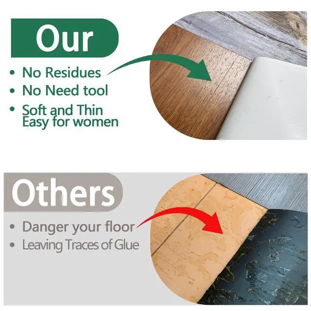 Alt view image 4 of 7 - Peel and Stick Floor Tile, Waterproof Vinyl Plank Flooring | 36-Pack 54 Sq.Ft, Self-Adhesive Laminate Vinyl Tiles,Realistic Wood Grain for DIY Bathroom, Laundry Room & Rental Upgrades