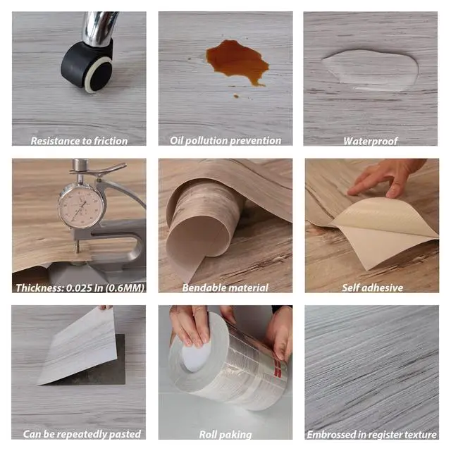 Alt view image 7 of 7 - Peel and Stick Floor Tile, Waterproof Vinyl Plank Flooring | 36-Pack 54 Sq.Ft, Self-Adhesive Laminate Vinyl Tiles,Realistic Wood Grain for DIY Bathroom, Laundry Room & Rental Upgrades
