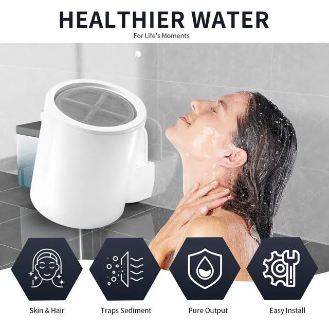 Alt view image 3 of 5 - Shower Filter Cartridge Compatible with Eskiin Shower Head, 3 Pack | Multistage media reduces hard water & chlorine. Compatible with Eskiin shower head. Tool-free installation in minutes