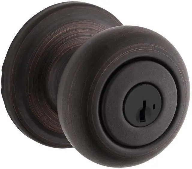 Main image of Hancock Entry Door Knob with Lock and Key, Secure Keyed Handle Exterior, Front Entrance and Bedroom, Venetian Bronze, Pick Resistant SmartKey Rekey Security and Microban