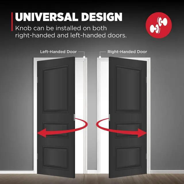 Alt view image 5 of 7 - Hancock Entry Door Knob with Lock and Key, Secure Keyed Handle Exterior, Front Entrance and Bedroom, Venetian Bronze, Pick Resistant SmartKey Rekey Security and Microban
