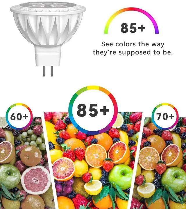 Alt view image 6 of 7 - MR16 LED Bulbs 5W GU5.3 12V 2700K Warm White 6 Pack | 50W Halogen Equivalent, Non-Dimmable, 38° Beam Angle, Landscape, Recessed, Track Lighting