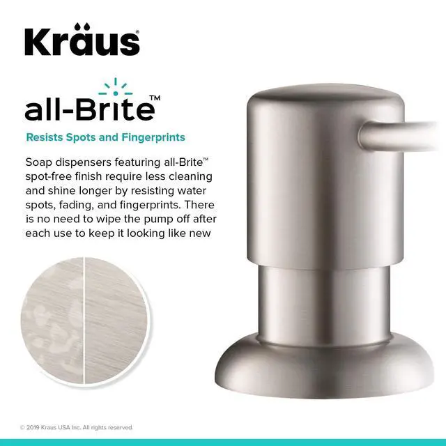 Alt view image 3 of 7 - Boden Kitchen Soap and Lotion Dispenser in Spot Free Stainless Steel, KSD-53SFS