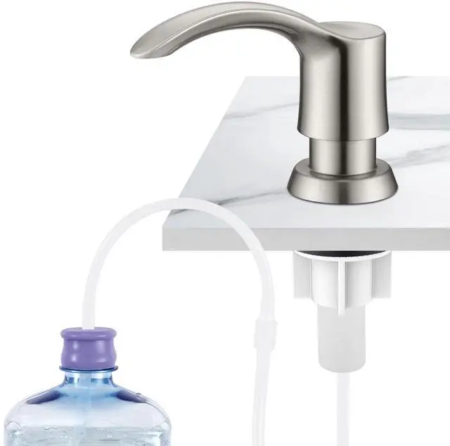 Main image of Kitchen Sink Soap Dispenser - Brushed Nickel, G080BN-G | Sink Soap Dispenser Pump with 40" Silicone Soap Dispenser Extension Tube, Say Goodbye to Frequent Refills