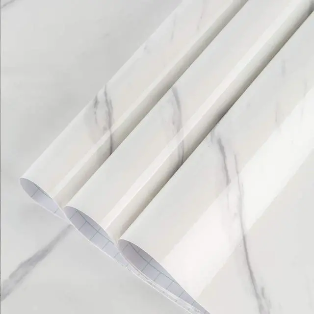 Main image of Extra Wide Marble Granite Peel and Stick Wallpaper Ivory White | 31.5x157inch Light Countertop Contact Paper for Kitchen Bathroom Self-Adhesive Waterproof Marble Wall Paper Roll Vinyl Wrap