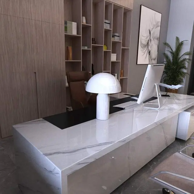 Alt view image 6 of 7 - Extra Wide Marble Granite Peel and Stick Wallpaper Ivory White | 31.5x157inch Light Countertop Contact Paper for Kitchen Bathroom Self-Adhesive Waterproof Marble Wall Paper Roll Vinyl Wrap