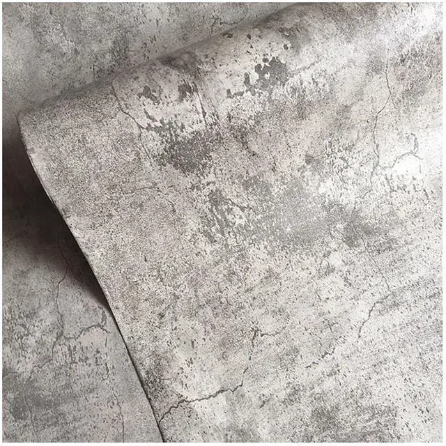 Alt view image 2 of 7 - Concrete Wallpaper Peel and Stick Grey Cement Contact Paper Industrial Style Self Adhesive Waterproof Removable Decorative Wall Covering Vinyl Film Furniture Stickers for Floor Wall Cabinets