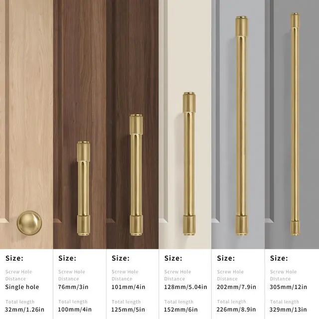 Alt view image 7 of 7 - 10 Pack 5 Inch Brushed Gold Cabinet Pulls Satin Brass Drawer Pulls Kitchen Cabinet Hardware Kitchen Handles for Cabinets Cupboard Handles Drawer Handles