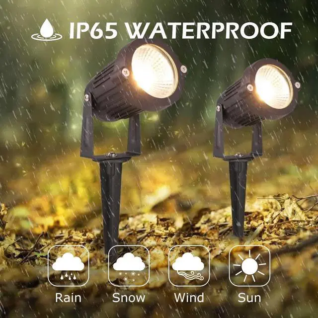 Alt view image 3 of 7 - Low Voltage Landscape Lights Outdoor: 7W 700LM LED Landscape Lighting with Connectors for Tree Garden Yard Pathway | 12V 24V Warm White 2700K Spotlights | IP65 Waterproof | 6 Pack
