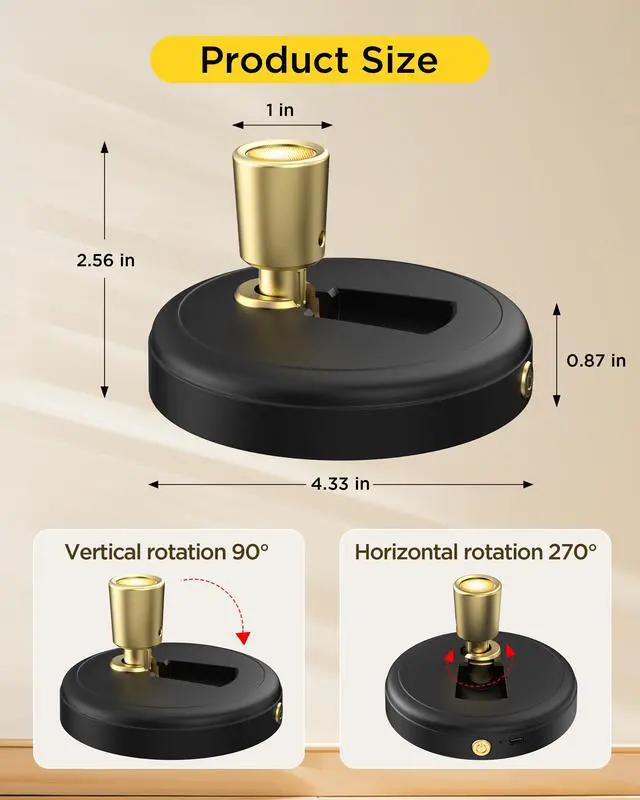 Alt view image 6 of 7 - Rechargeable Battery LED Spotlight Indoor: Wireless Mini Art Accent Spot Lights with Timer Remote - Small Dimmable Uplight for Plants Display Painting Dartboard Artwork Portrait Closet