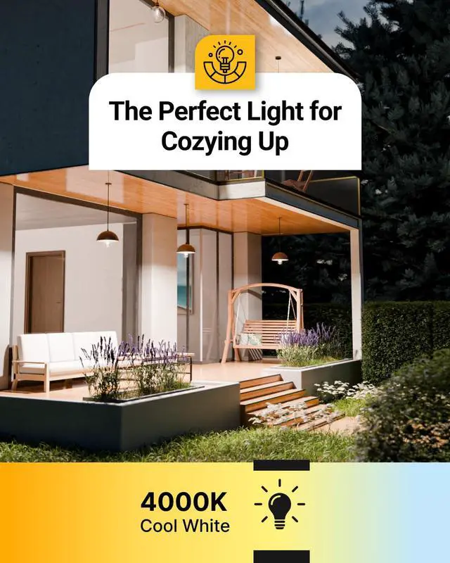 Alt view image 4 of 7 - Sunco 4 Pack Dusk to Dawn ST64 Outdoor Edison Bulbs LED, Vintage Style | 800LM, 4000K Cool White, 7W=60W, ST19, E26 Medium Base, Auto On/Off Light Sensing Outdoor Bulbs, Decorative Clear Filament